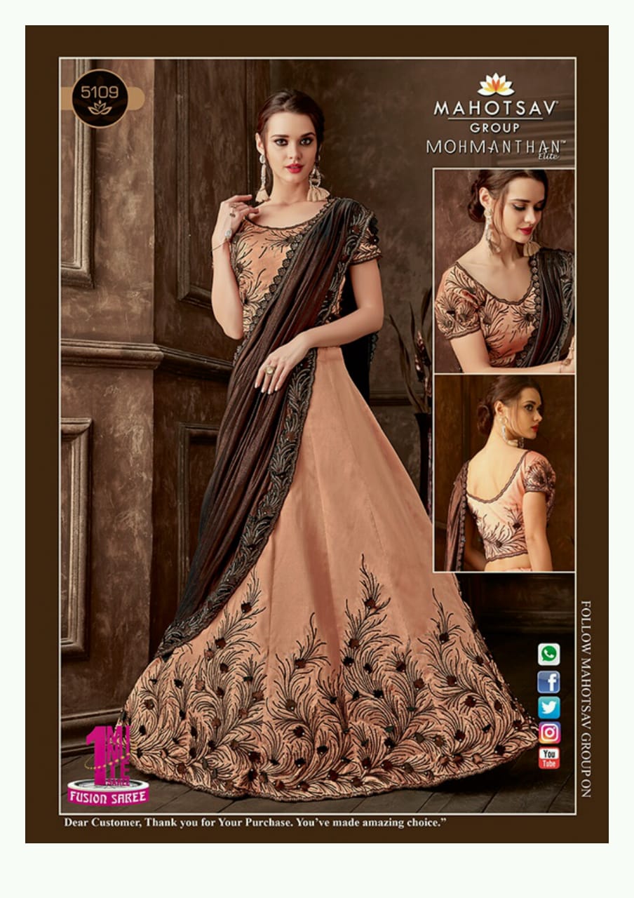 Sarabella By Mohmanthan 4707 & 5103 Series Indian Designer Wedding Collection Beautiful Stylish Fancy Colorful Party Wear & Occasional Wear Fancy Sarees At Wholesale Price