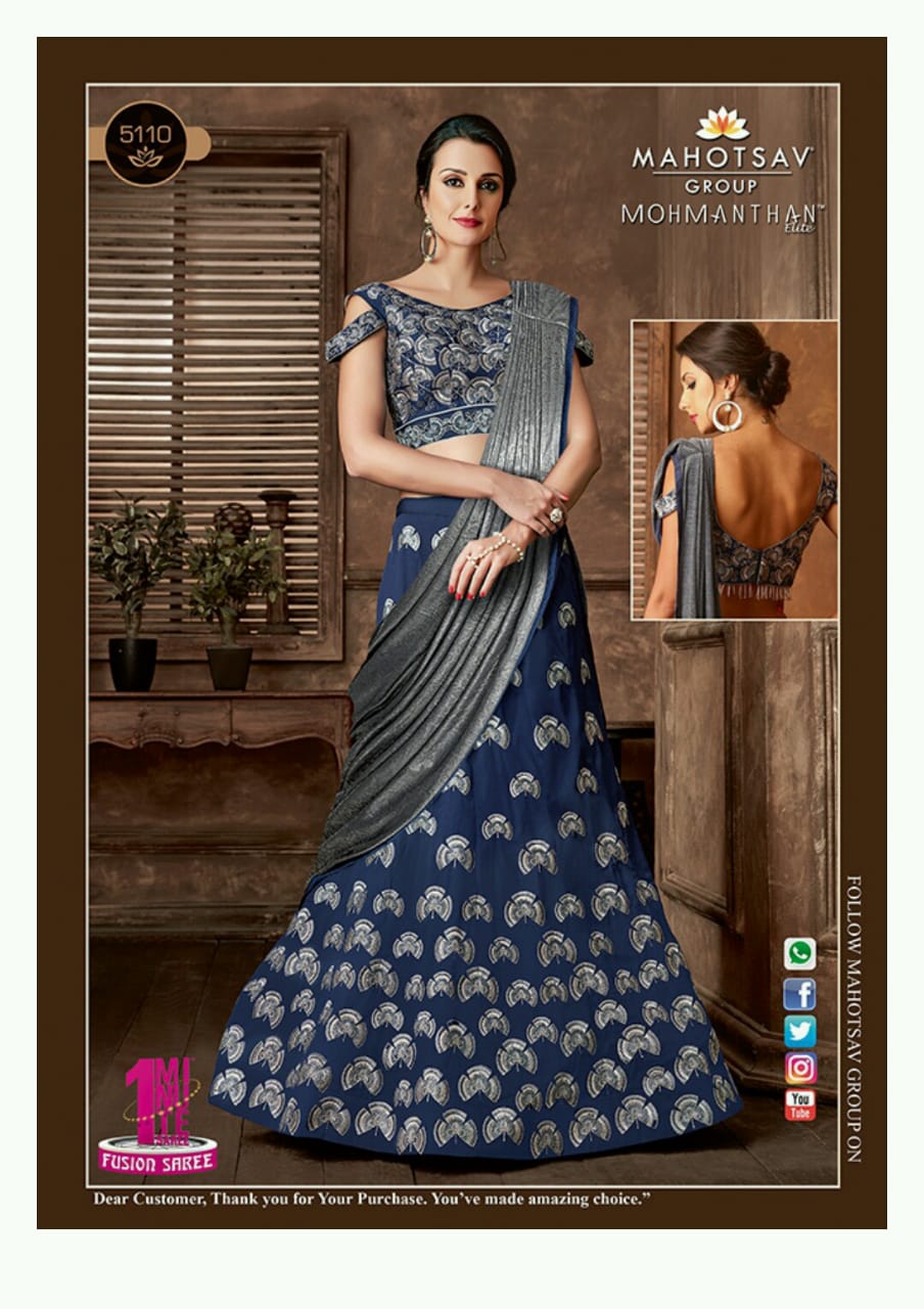 Sarabella By Mohmanthan 4707 & 5103 Series Indian Designer Wedding Collection Beautiful Stylish Fancy Colorful Party Wear & Occasional Wear Fancy Sarees At Wholesale Price