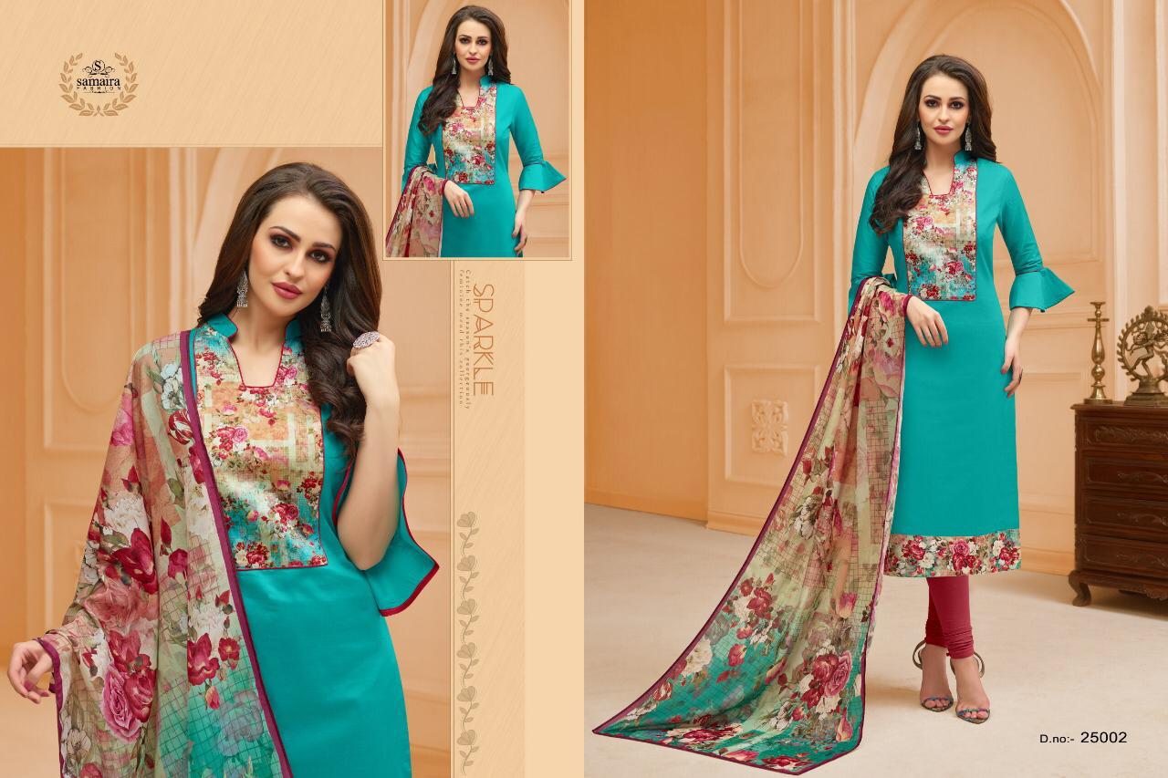 Sararara Vol-3 By Samaira Fashion 25000 To 25008 Series Beautiful Colorful Fancy Stylish Casual Wear & Ethnic Wear Glace Cotton Printed Dresses At Wholesale Price