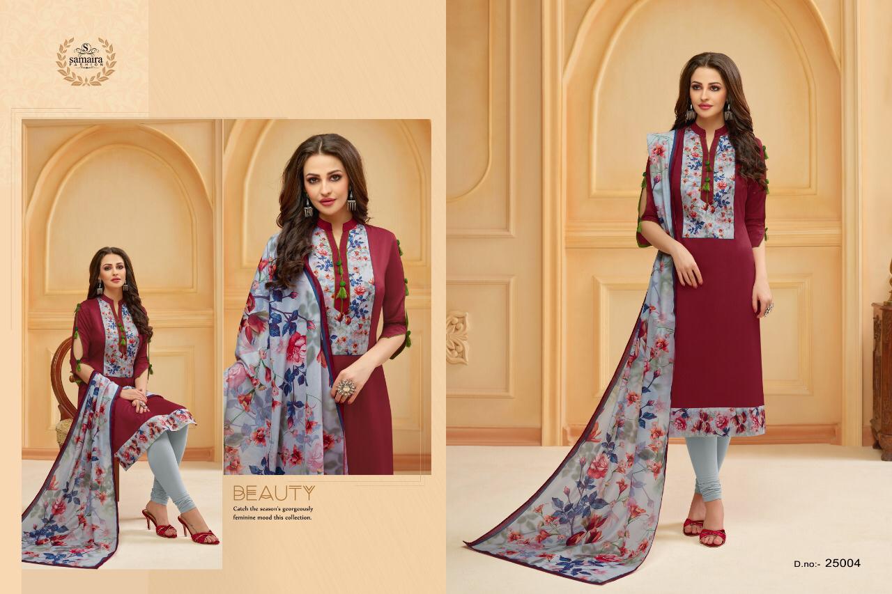 Sararara Vol-3 By Samaira Fashion 25000 To 25008 Series Beautiful Colorful Fancy Stylish Casual Wear & Ethnic Wear Glace Cotton Printed Dresses At Wholesale Price