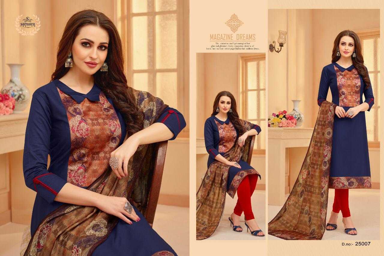 Sararara Vol-3 By Samaira Fashion 25000 To 25008 Series Beautiful Colorful Fancy Stylish Casual Wear & Ethnic Wear Glace Cotton Printed Dresses At Wholesale Price