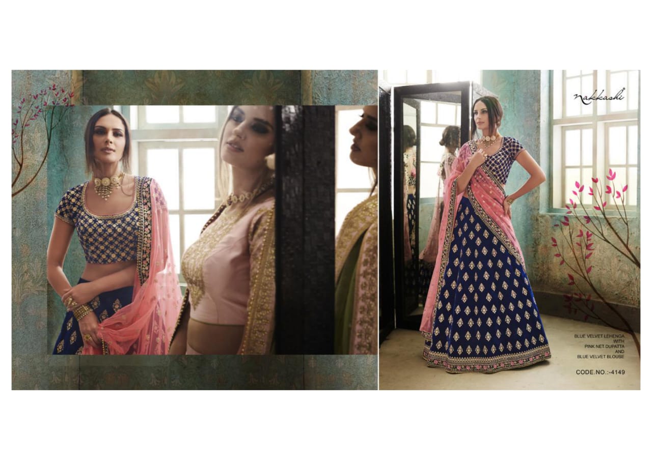 Suaghaat By Nakkashi 4147 To 4155 Series Designer Beautiful Wedding Collection Occasional Wear & Party Wear Pure Satin Silk Lehengas At Wholesale Price