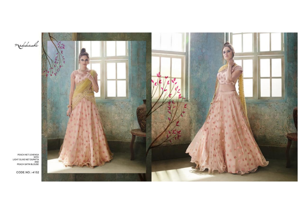 Suaghaat By Nakkashi 4147 To 4155 Series Designer Beautiful Wedding Collection Occasional Wear & Party Wear Pure Satin Silk Lehengas At Wholesale Price