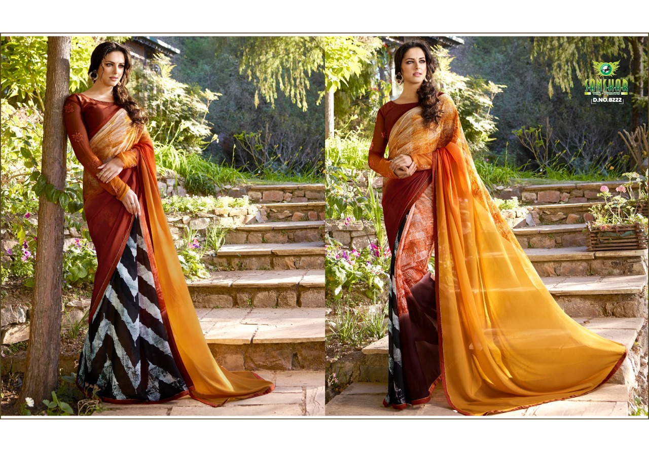 Sbya By Sanskar Sarees Indian Traditional Wear Collection Beautiful Stylish Fancy Colorful Party Wear & Occasional Wear Georgette Sarees At Wholesale Price