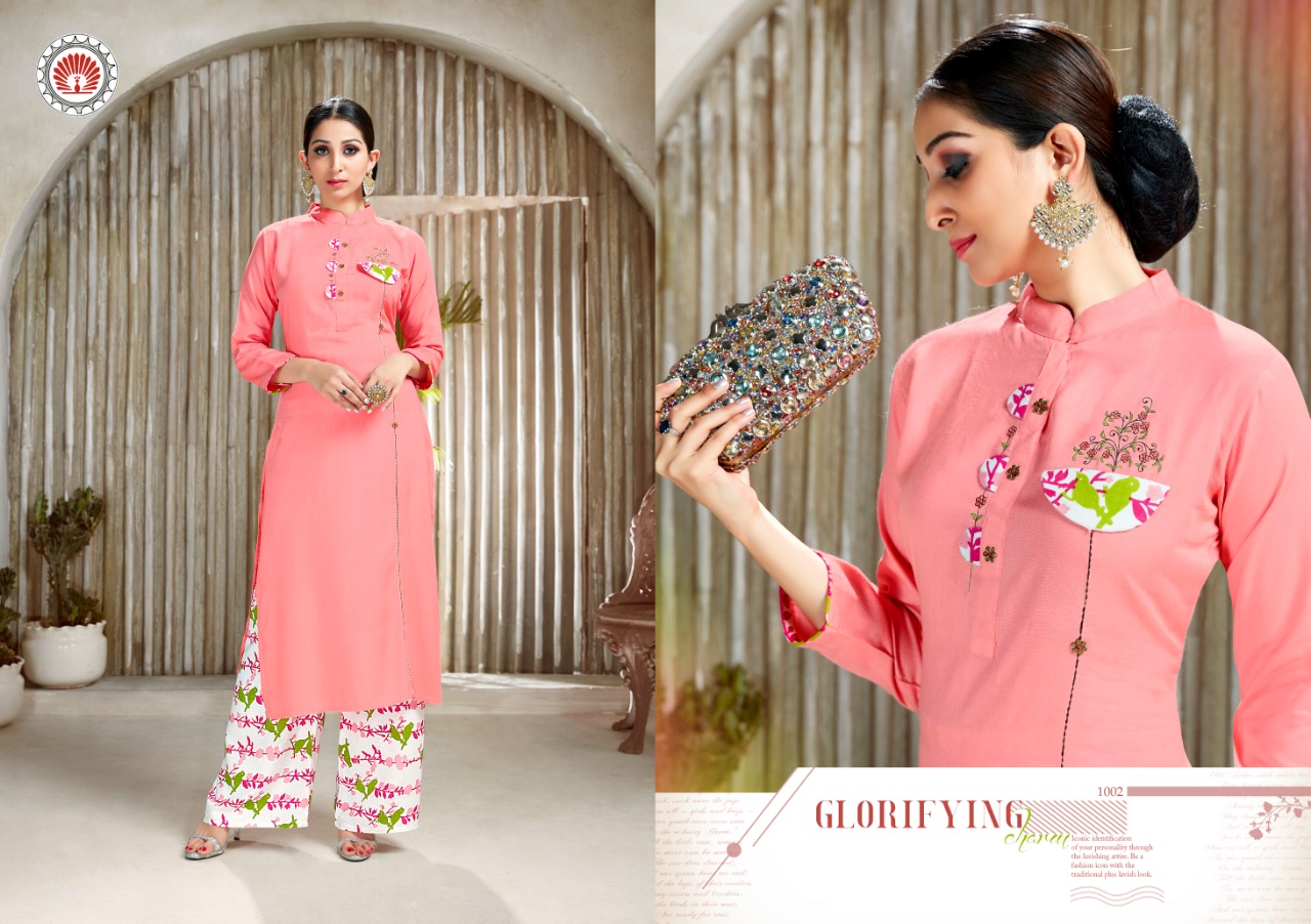 Scarlet Vol-1 By Mayur Kala 1001 To 1006 Series Beautiful Colorful Stylish Fancy Casual Wear & Ethnic Wear & Ready To Wear Heavy Rayon With Palazzo Kurtis At Wholesale Price