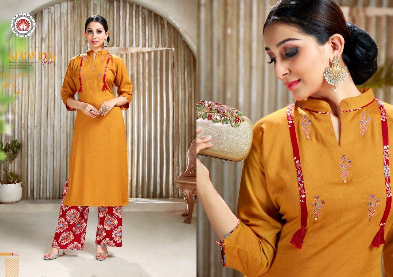 Scarlet Vol-1 By Mayur Kala 1001 To 1006 Series Beautiful Colorful Stylish Fancy Casual Wear & Ethnic Wear & Ready To Wear Heavy Rayon With Palazzo Kurtis At Wholesale Price