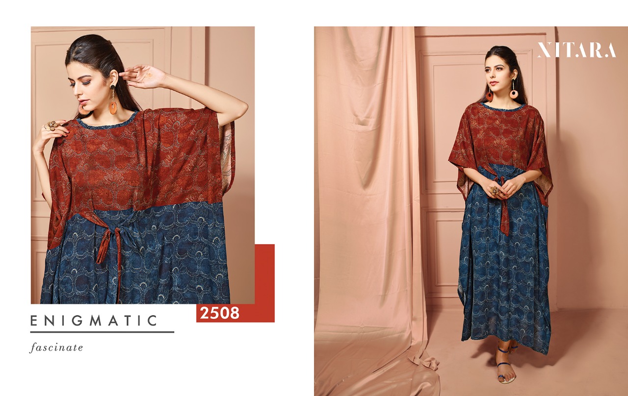 Scarlet By Nitara 2501 To 2509 Series Beautiful Beautiful Stylish Fancy Colorful Casual Wear & Ethnic Wear Ready To Wear Rayon Kurtis At Wholesale Price