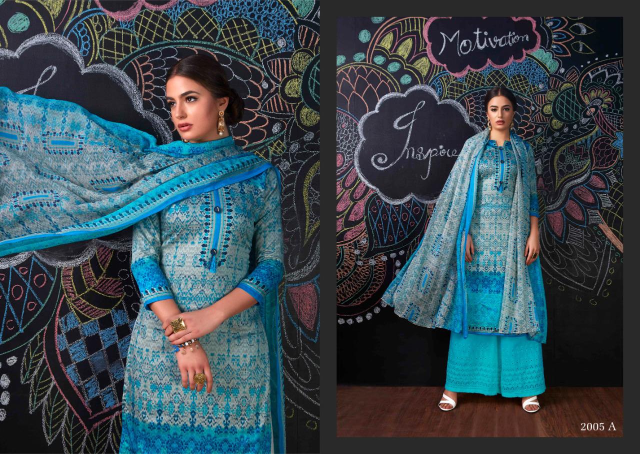 Seasons By Aaa Design Studio 2001-a To 2006-b Series Beautiful Suits Colorful Stylish Fancy Casual Wear & Ethnic Wear Cotton Satin With Work Dresses At Wholesale Price