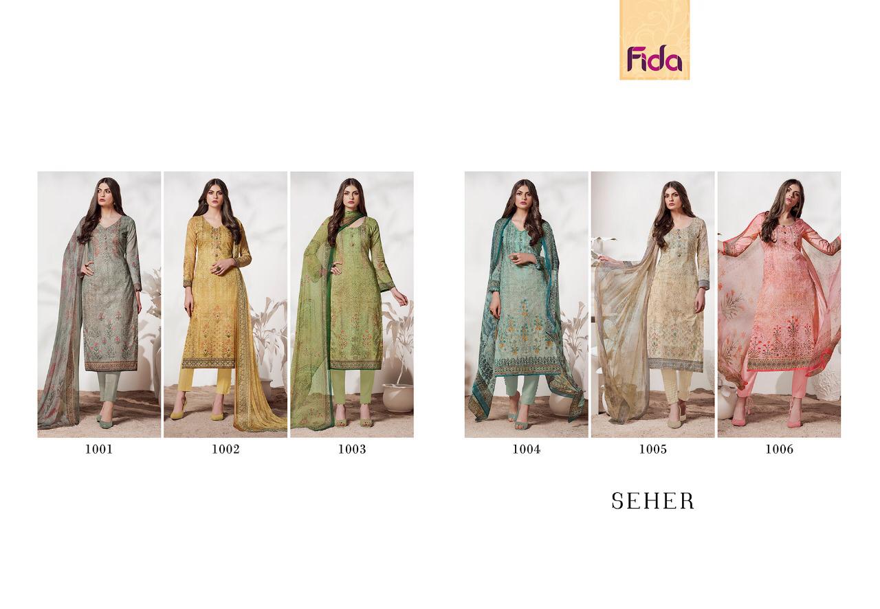 Seher By Fida 1001 To 1006 Series Beautiful Stylish Fancy Colorful Casual Wear & Ethnic Wear Cotton With Aari Work Dresses At Wholesale Price