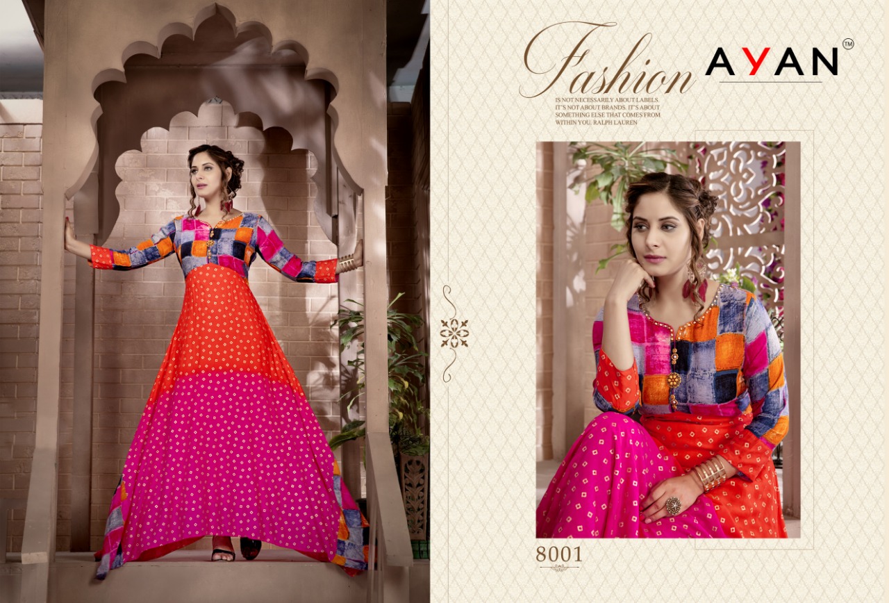 Senorita By Ayan 8001 To 8006 Series Designer Beautiful Stylish Fancy Colorful Party Wear & Ethnic Wear & Ready To Wear Mix Fancy Kurtis At Wholesale Price