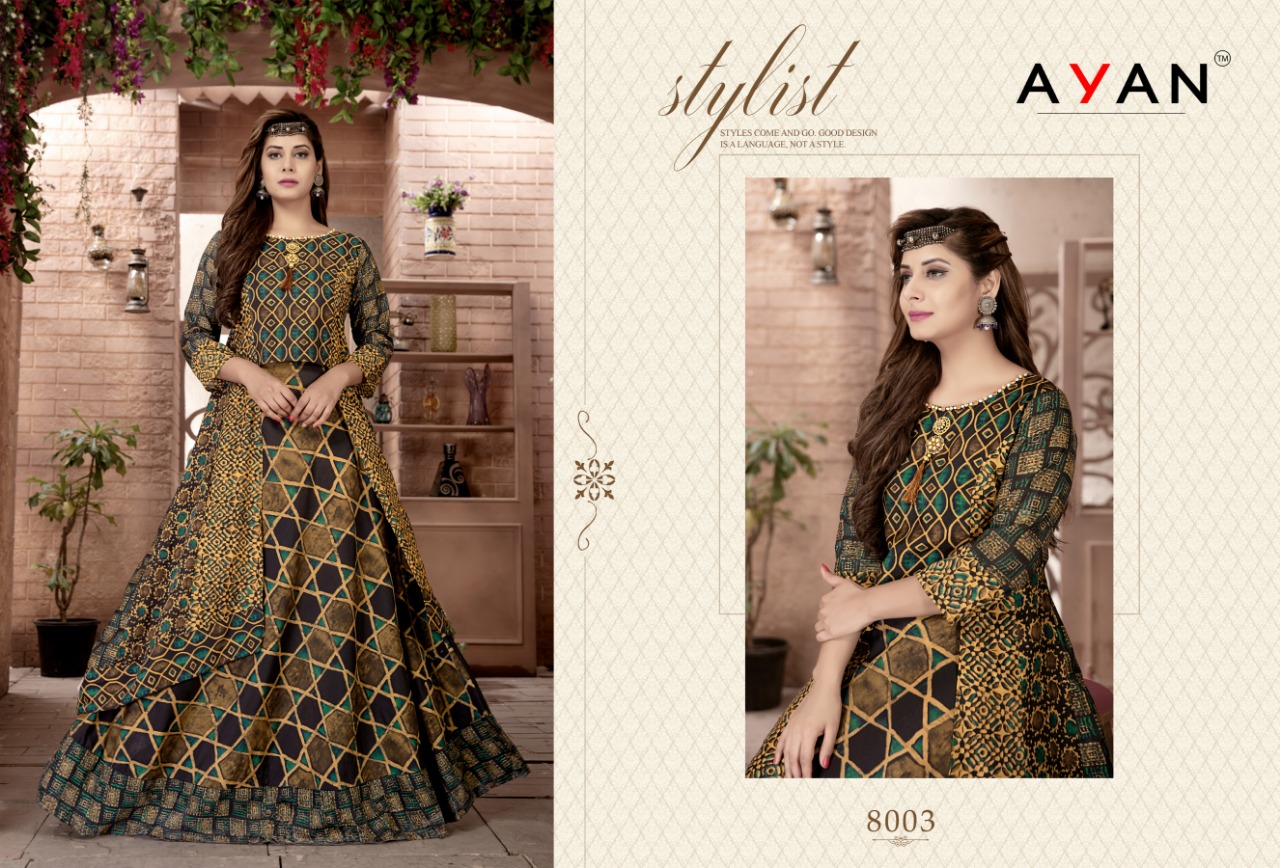 Senorita By Ayan 8001 To 8006 Series Designer Beautiful Stylish Fancy Colorful Party Wear & Ethnic Wear & Ready To Wear Mix Fancy Kurtis At Wholesale Price