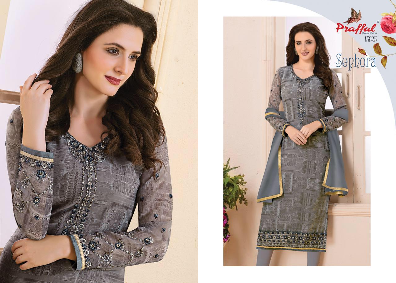 Sephora By Prafful 15820 To 15829 Series Beautiful Stylish Fancy Colorful Casual Wear & Ethnic Wear & Ready To Wear Georgette Print And Embroidered Dresses At Wholesale Price