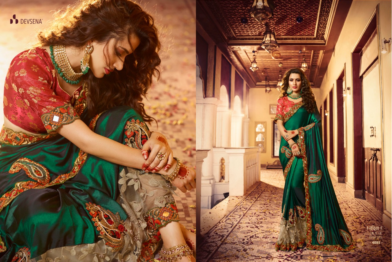 Devsena Vol-7 By Fashid Wholesale 4077 To 4089 Series Indian Traditional Wear Collection Beautiful Stylish Fancy Colorful Party Wear & Occasional Wear Fancy Embroidered Sarees At Wholesale Price