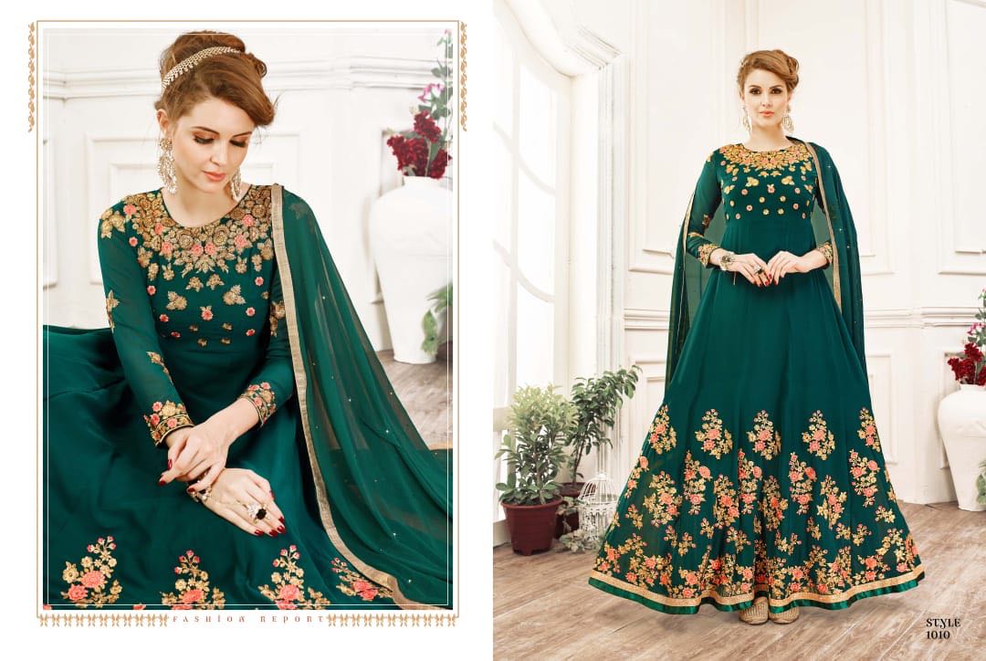 Shabana By Zaira 1009 To 1012 Series Designer Anarkali Suits Bridal Collection Colorful Stylish Fancy Party Wear & Occasional Wear Georgette Embroidered Dresses At Wholesale Price