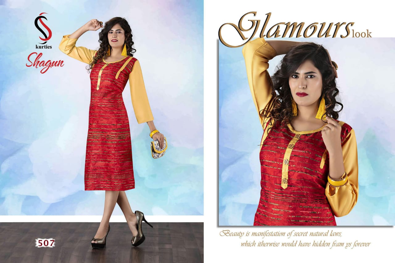 Shagun By S S Kurtis 501 To 512 Series Stylish Fancy Beautiful Colorful Casual Wear & Ethnic Wear Rayon Printed Kurtis At Wholesale Price