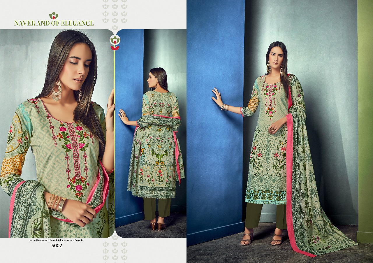 Shahnaz By Shri Vijay 5001 To 5008 Series Beautiful Pakistani Suits Stylish Fancy Colorful Casual Wear & Ethnic Wear Collection Cambric Cotton Dresses At Wholesale Price