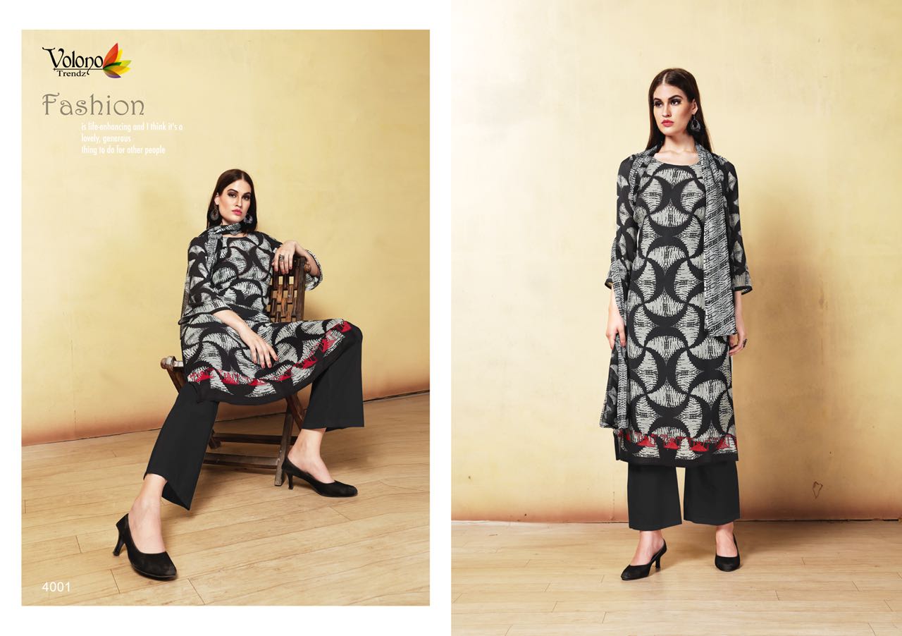 Shaida Vol-1 By Volono Trendz 4001 To 4006 Series Beautiful Suits Stylish Fancy Colorful Party Wear & Ethnic Wear Cambric Cotton Embroidered Dresses At Wholesale Price