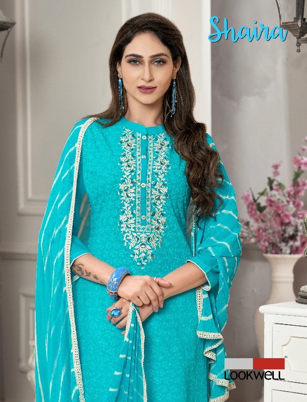 Shaira By Lookwell 01 To 06 Series Beautiful Collection Suits Stylish Fancy Colorful Casual Wear & Ethnic Wear Pure Cotton Embroidered Dresses At Wholesale Price