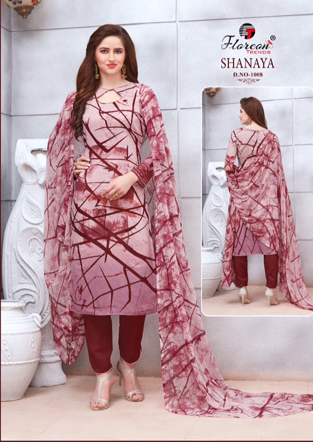 Shanaya By Floreon Trends 1001 To 1009 Series Beautiful Stylish Fancy Colorful Casual Wear & Ethnic Wear Heavy Cambric Cotton Printed Dresses At Wholesale Price