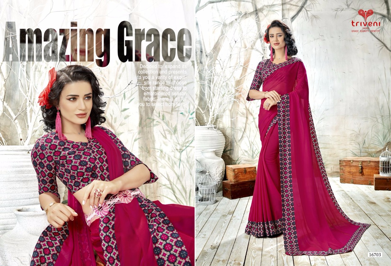 Shayna Vol-8 By Triveni 16701 To 16712 Series Designer Indian Traditional Wear Collection Beautiful Stylish Fancy Colorful Party Wear & Occasional Wear Chiffon Printed Sarees At Wholesale Price