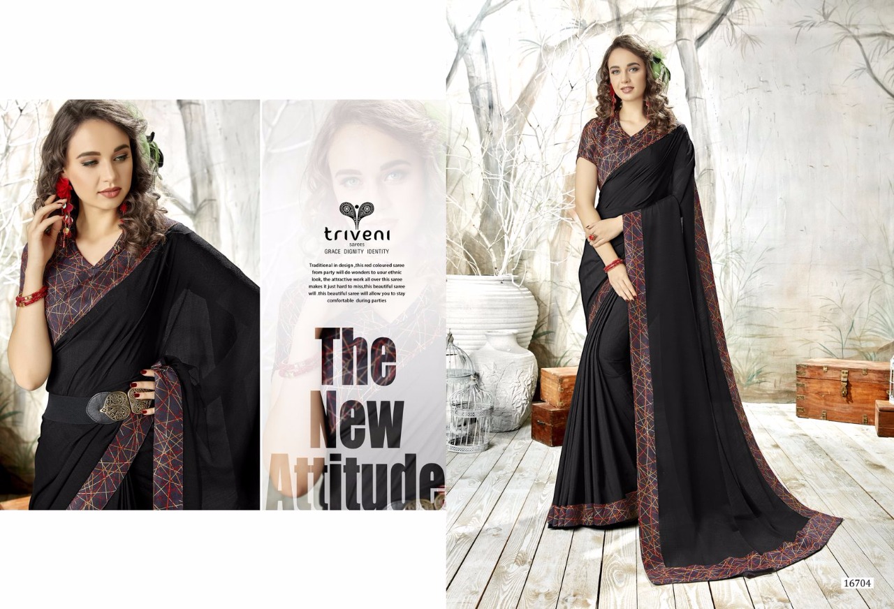 Shayna Vol-8 By Triveni 16701 To 16712 Series Designer Indian Traditional Wear Collection Beautiful Stylish Fancy Colorful Party Wear & Occasional Wear Chiffon Printed Sarees At Wholesale Price