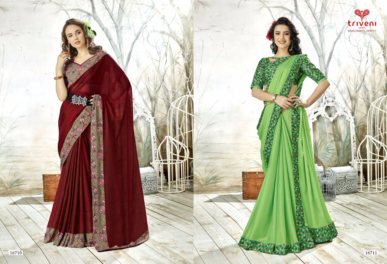 Shayna Vol-8 By Triveni 16701 To 16712 Series Designer Indian Traditional Wear Collection Beautiful Stylish Fancy Colorful Party Wear & Occasional Wear Chiffon Printed Sarees At Wholesale Price
