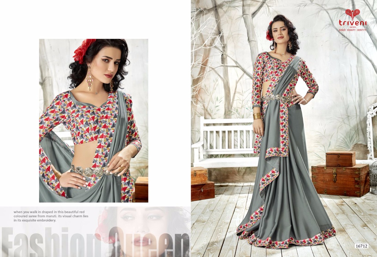 Shayna Vol-8 By Triveni 16701 To 16712 Series Designer Indian Traditional Wear Collection Beautiful Stylish Fancy Colorful Party Wear & Occasional Wear Chiffon Printed Sarees At Wholesale Price