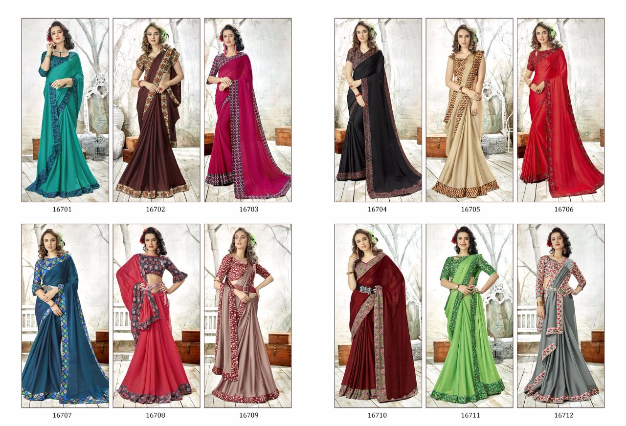 Shayna Vol-8 By Triveni 16701 To 16712 Series Designer Indian Traditional Wear Collection Beautiful Stylish Fancy Colorful Party Wear & Occasional Wear Chiffon Printed Sarees At Wholesale Price