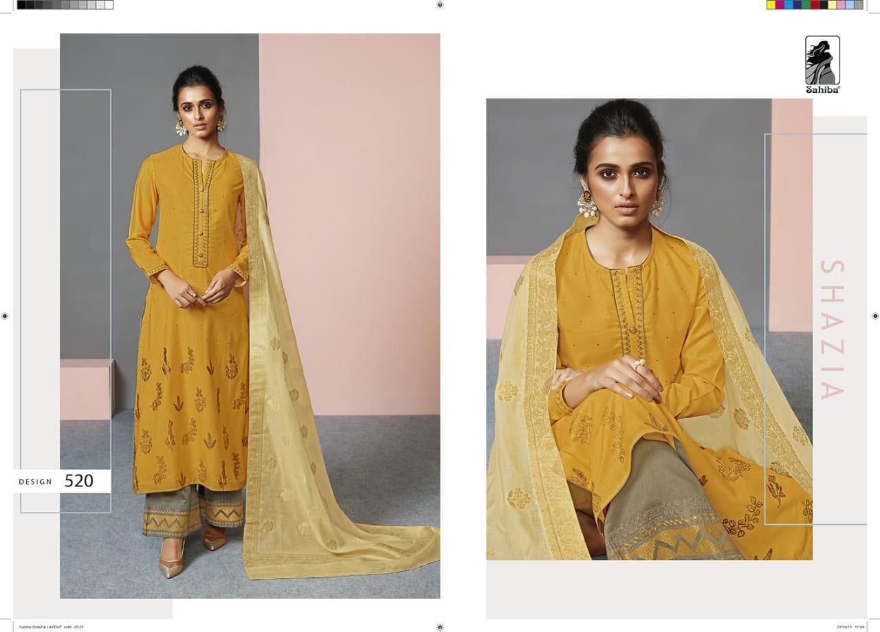 Shazia By Sahiba Fabrics 525 To 570 Series Beautiful Pakistani Suits With Embroidery Work Ethnic Party Wear & Occasional Wear Cotton Silk Dresses At Wholesale Price