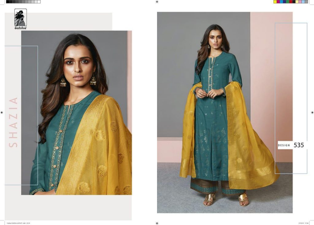 Shazia By Sahiba Fabrics 525 To 570 Series Beautiful Pakistani Suits With Embroidery Work Ethnic Party Wear & Occasional Wear Cotton Silk Dresses At Wholesale Price
