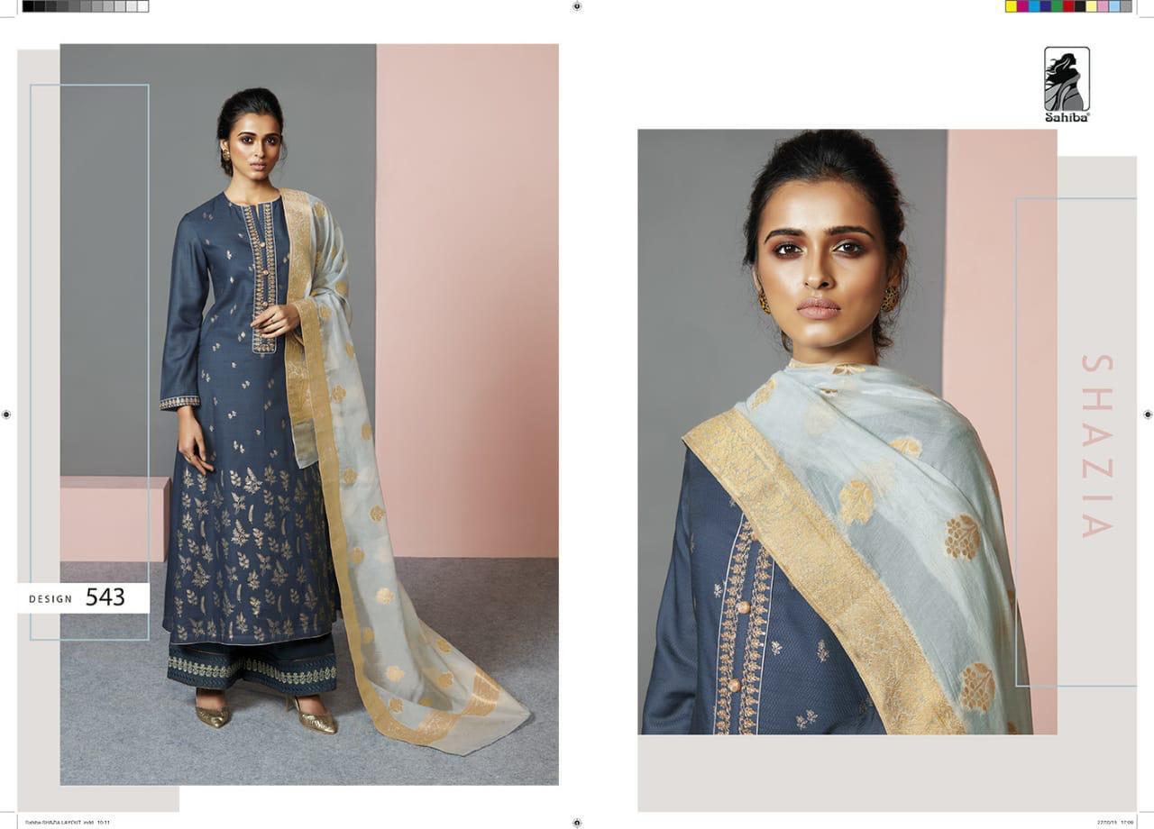 Shazia By Sahiba Fabrics 525 To 570 Series Beautiful Pakistani Suits With Embroidery Work Ethnic Party Wear & Occasional Wear Cotton Silk Dresses At Wholesale Price