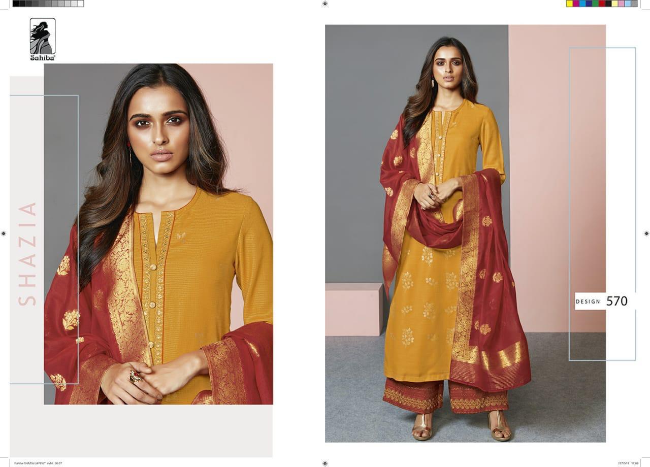 Shazia By Sahiba Fabrics 525 To 570 Series Beautiful Pakistani Suits With Embroidery Work Ethnic Party Wear & Occasional Wear Cotton Silk Dresses At Wholesale Price