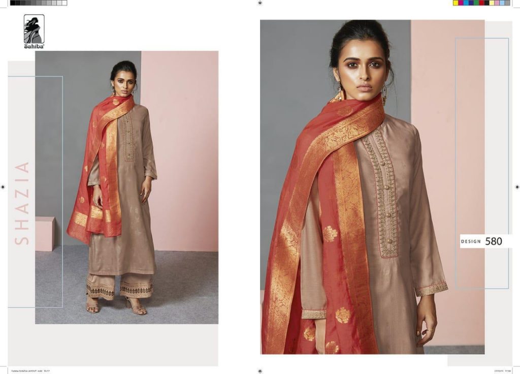 Shazia By Sahiba Fabrics 525 To 570 Series Beautiful Pakistani Suits With Embroidery Work Ethnic Party Wear & Occasional Wear Cotton Silk Dresses At Wholesale Price