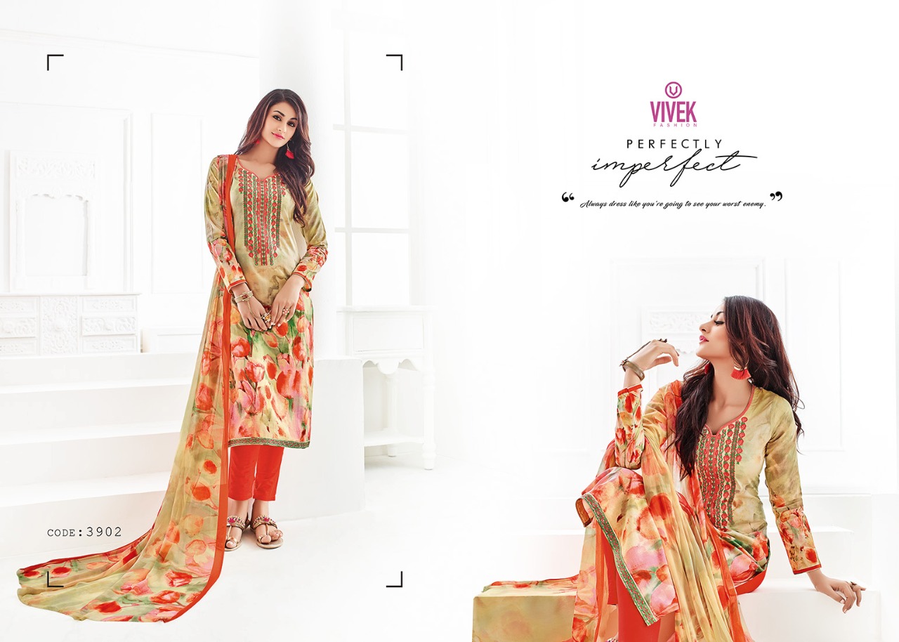 Sherine By Vivek Fashion 3901 To 3908 Series Beautiful Stylish Fancy Colorful Ethnic Wear & Party Wear Lawn Cotton Printed & Embroidered Dresses A Wholesale Price