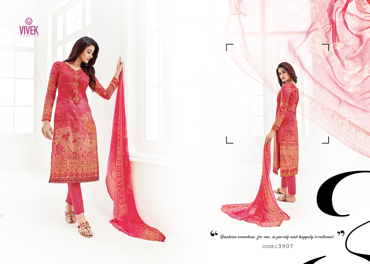 Sherine By Vivek Fashion 3901 To 3908 Series Beautiful Stylish Fancy Colorful Ethnic Wear & Party Wear Lawn Cotton Printed & Embroidered Dresses A Wholesale Price