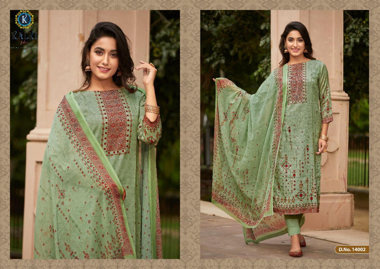 Shikara By Kalki Fashion 14001 To 14010 Series Beautiful Stylish Fancy Colorful Casual & Party Wear & Ethnic Wear Pure Pashmina Printed With Handwork Dresses At Wholesale Price