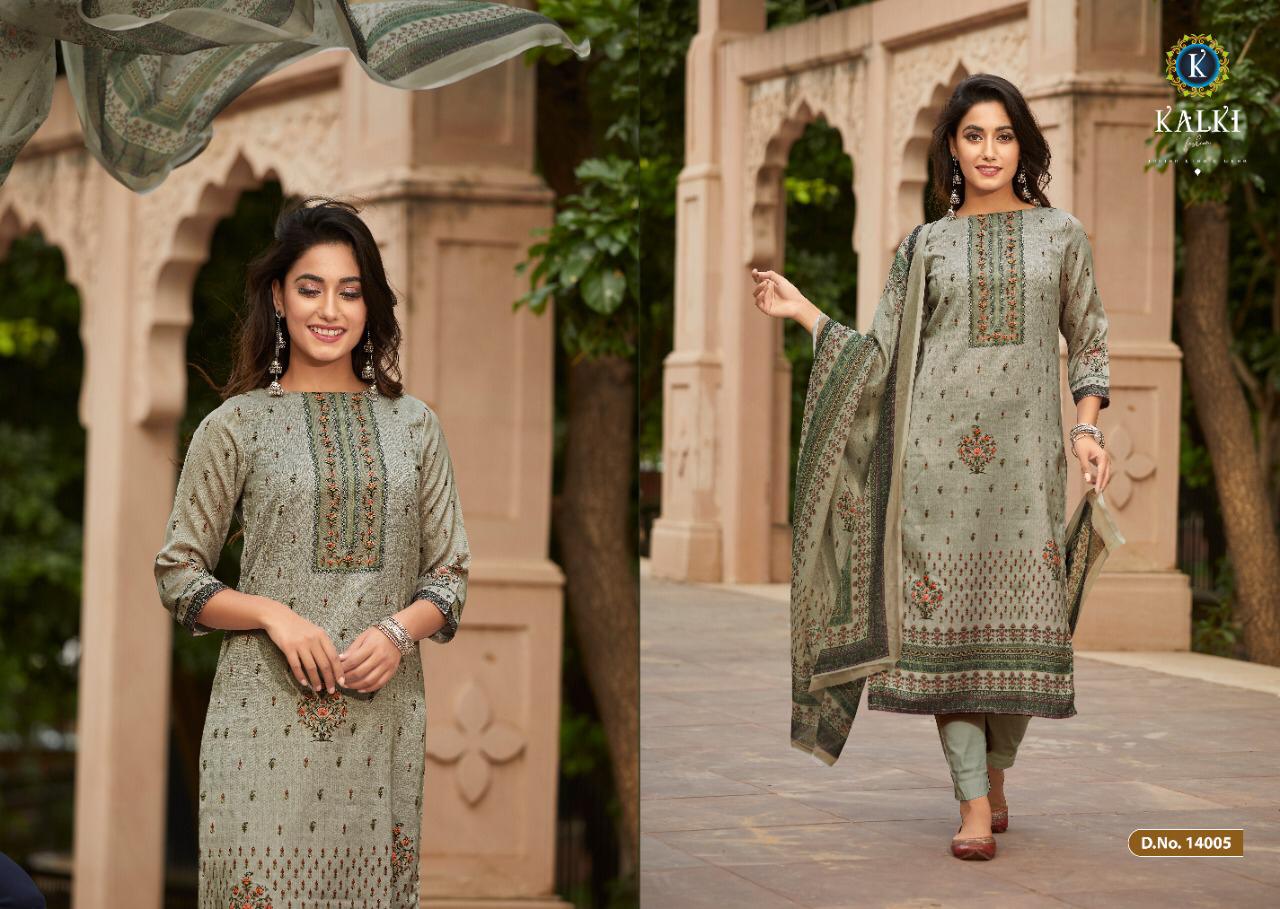 Shikara By Kalki Fashion 14001 To 14010 Series Beautiful Stylish Fancy Colorful Casual & Party Wear & Ethnic Wear Pure Pashmina Printed With Handwork Dresses At Wholesale Price
