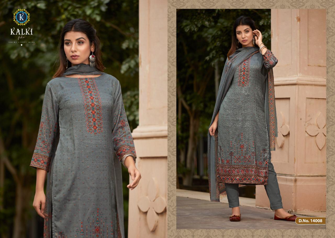 Shikara By Kalki Fashion 14001 To 14010 Series Beautiful Stylish Fancy Colorful Casual & Party Wear & Ethnic Wear Pure Pashmina Printed With Handwork Dresses At Wholesale Price