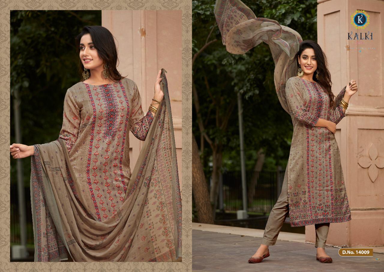 Shikara By Kalki Fashion 14001 To 14010 Series Beautiful Stylish Fancy Colorful Casual & Party Wear & Ethnic Wear Pure Pashmina Printed With Handwork Dresses At Wholesale Price