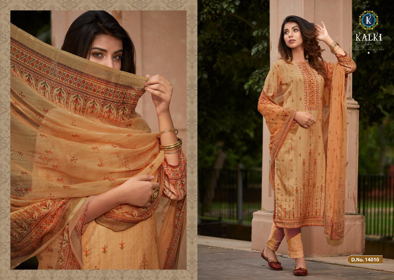 Shikara By Kalki Fashion 14001 To 14010 Series Beautiful Stylish Fancy Colorful Casual & Party Wear & Ethnic Wear Pure Pashmina Printed With Handwork Dresses At Wholesale Price