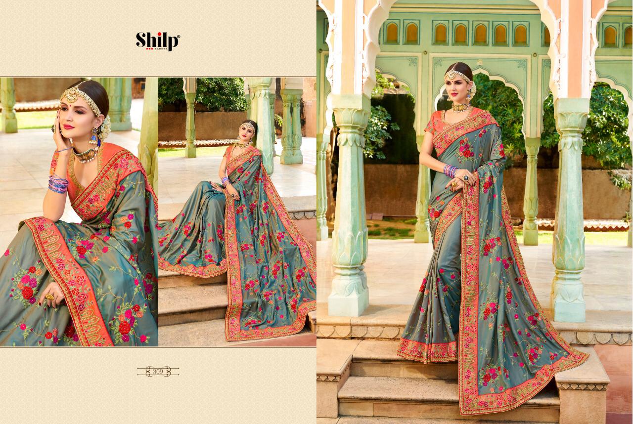 Shilp Vol-3 By Shilp Sarees 301 To 312 Series Indian Traditional Wear Collection Beautiful Stylish Fancy Colorful Party Wear & Occasional Wear Fancy Silk Sarees At Wholesale Price