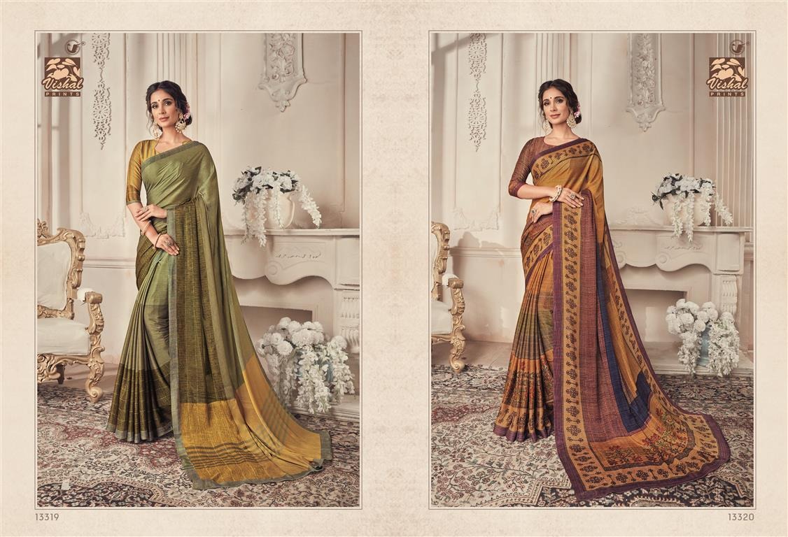 Shimaro Vol-2 By Vishal Prints 13302 To 13326 Series Indian Traditional Wear Collection Beautiful Stylish Fancy Colorful Party Wear & Occasional Wear Fancy Printed Sarees At Wholesale Price