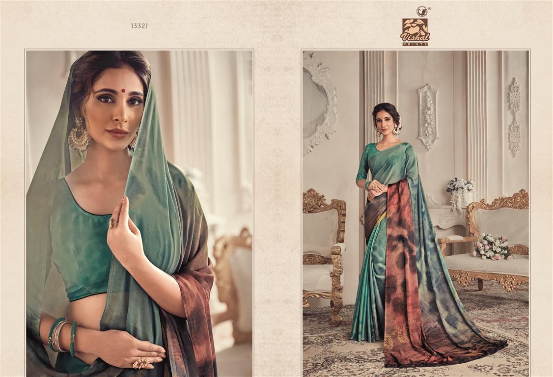Shimaro Vol-2 By Vishal Prints 13302 To 13326 Series Indian Traditional Wear Collection Beautiful Stylish Fancy Colorful Party Wear & Occasional Wear Fancy Printed Sarees At Wholesale Price