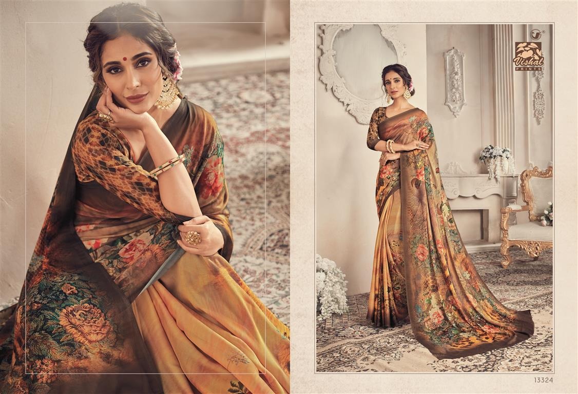 Shimaro Vol-2 By Vishal Prints 13302 To 13326 Series Indian Traditional Wear Collection Beautiful Stylish Fancy Colorful Party Wear & Occasional Wear Fancy Printed Sarees At Wholesale Price