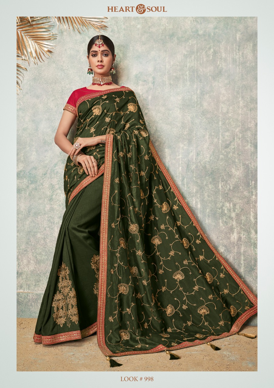 Shivali By Heart & Soul 992-a To 1004 Series Indian Traditional Wear Collection Beautiful Stylish Fancy Colorful Party Wear & Occasional Wear Fancy Sarees At Wholesale Price