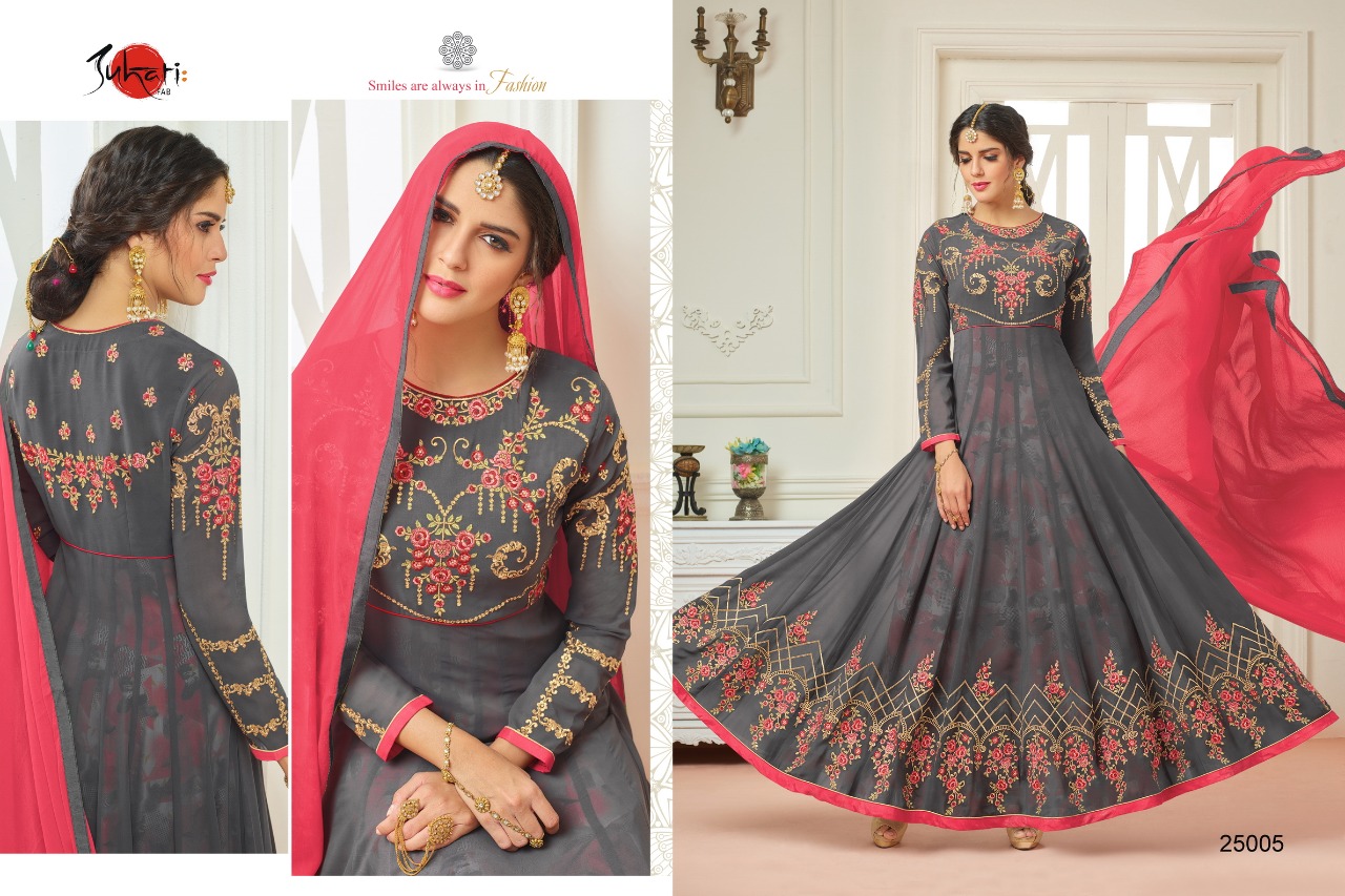 Shiyaa By Suhati Fab 25002 To 25010 Series Designer Anarkali Suits Beautiful Wedding Collection Colorful Fancy Party Wear & Occasional Wear Faux Georgette Dresses At Wholesale Price