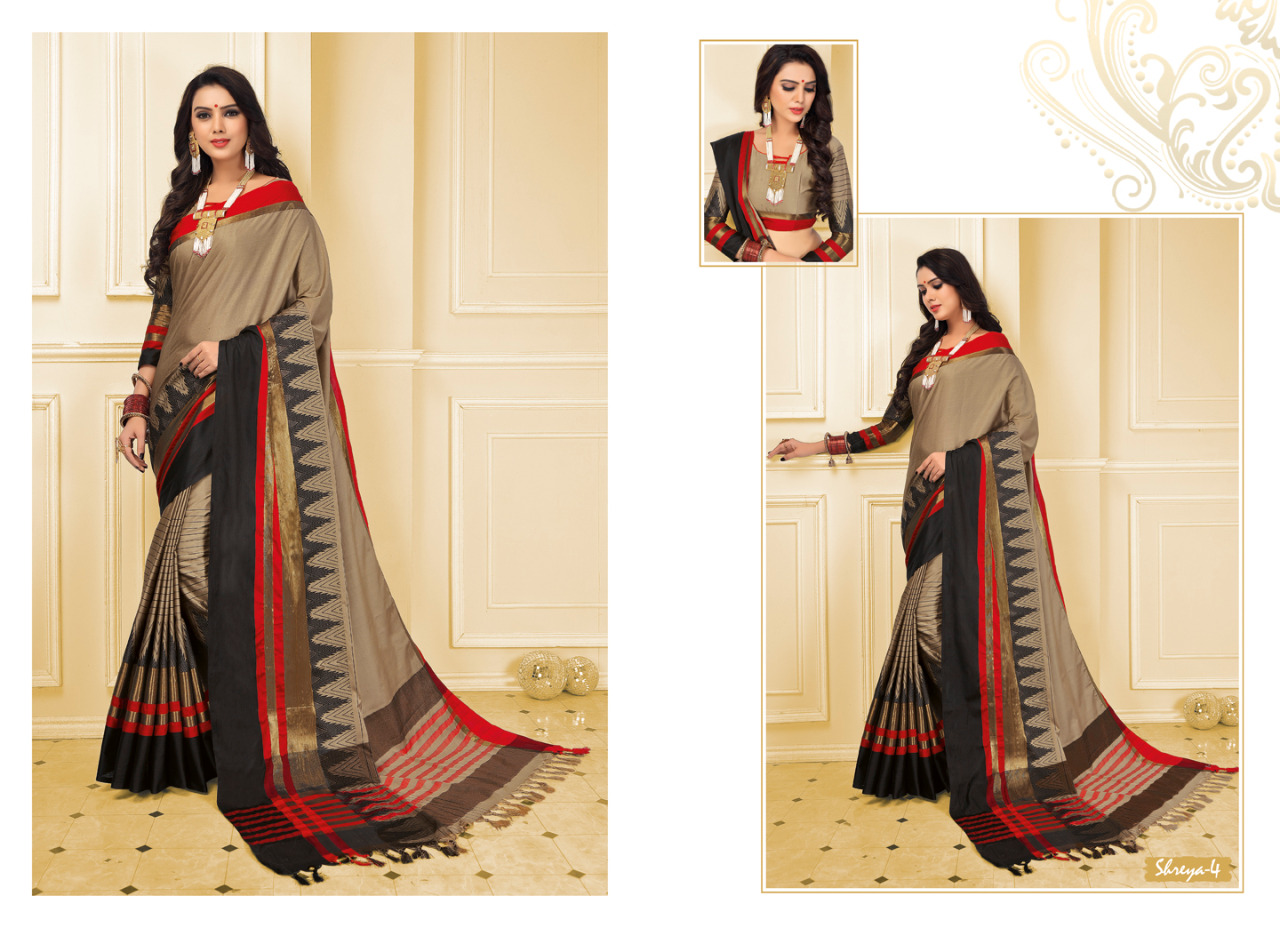 Shreya By St Namo 1 To 9 Series Indian Traditional Wear Beautiful Stylish Fancy Colorful Party Wear & Occasional Wear Silk Cotton Printed Sarees At Wholesale Price