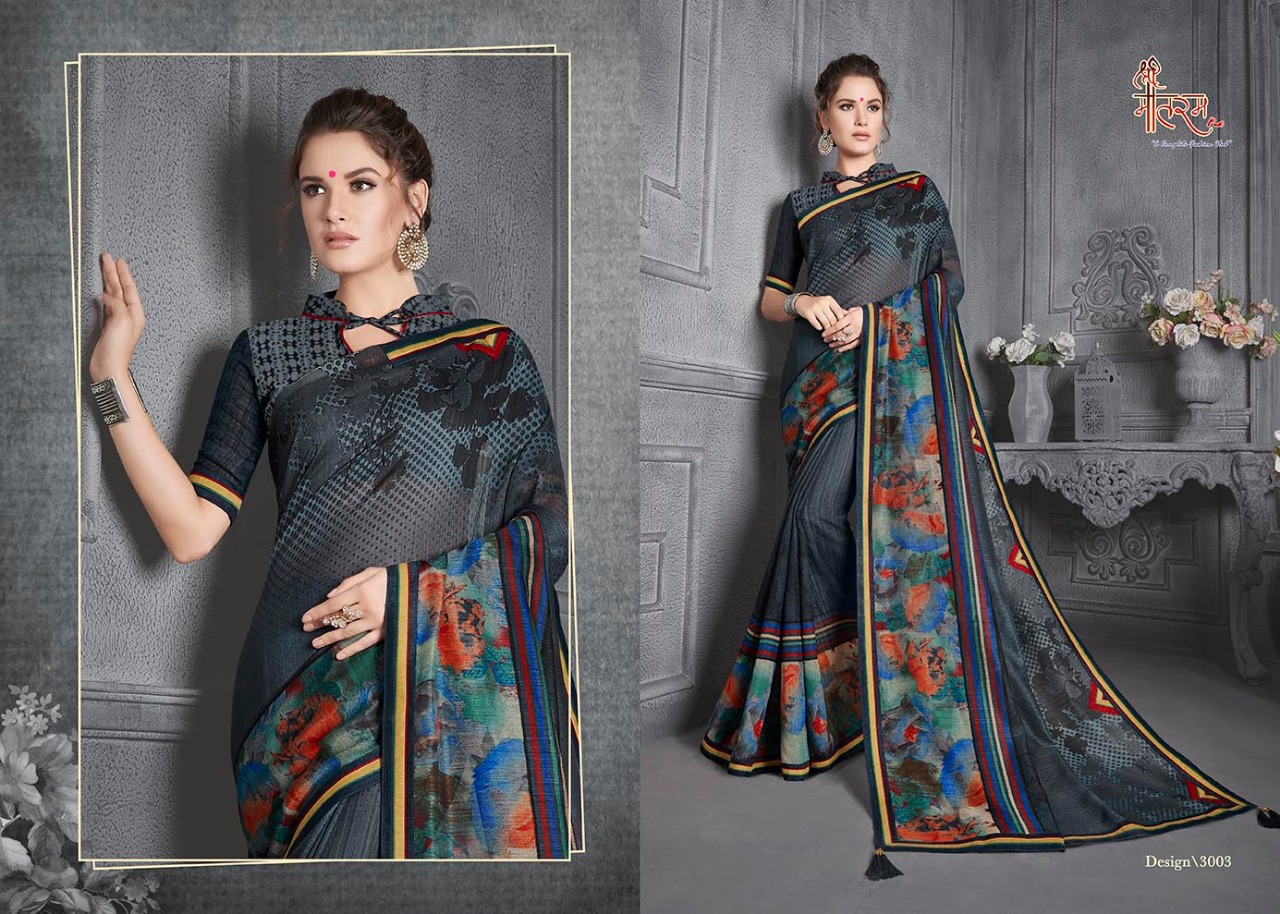 Silk Craft By Vande Matram 3001 To 3012 Series Designer Beautiful Indian Traditional Wear Colorful Fancy Party Wear & Occasional Wear Bamboo Silk Sarees At Wholesale Price