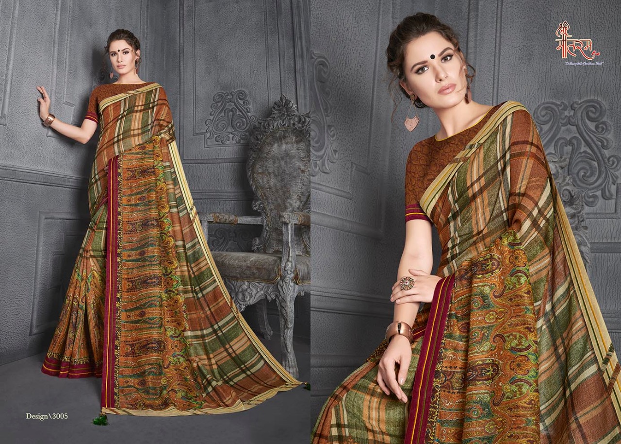 Silk Craft By Vande Matram 3001 To 3012 Series Designer Beautiful Indian Traditional Wear Colorful Fancy Party Wear & Occasional Wear Bamboo Silk Sarees At Wholesale Price