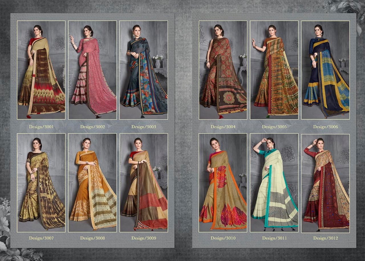 Silk Craft By Vande Matram 3001 To 3012 Series Designer Beautiful Indian Traditional Wear Colorful Fancy Party Wear & Occasional Wear Bamboo Silk Sarees At Wholesale Price